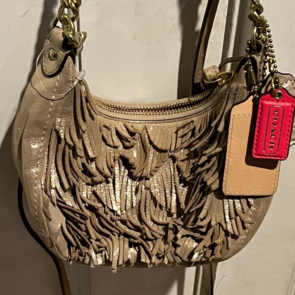 Vintage Coach Poppy 1941 Mini Hobo Fringe Bag - Picture 4 of 11